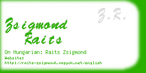 zsigmond raits business card